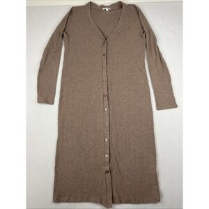 Beyond Yoga Womens Your Line Ribbed Buttoned Duster Cardigan Sweater XL Pink